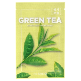 THE SAEM , Маска для лица тканевая ЭКСТРАКТ ЗЕЛЕНОГО ЧАЯ Natural Green Tea Mask Sheet, 21 мл